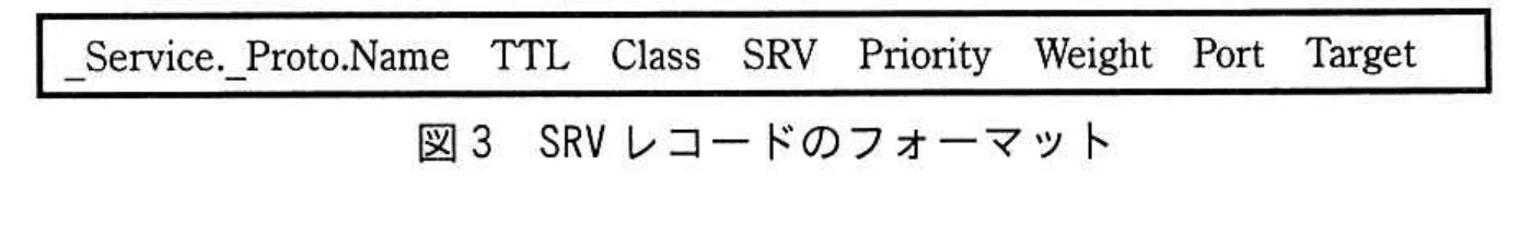 図3 SRVレコードのフォーマット